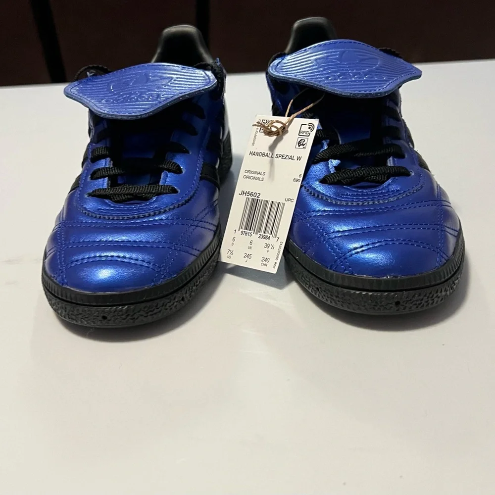Women’s Adidas Handball Spezials Metallic Blue and Black , 7.5 - Picture 6 of 8